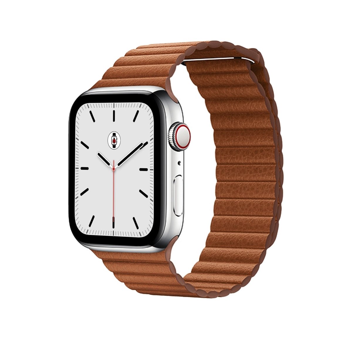 Brown BB Leather Loop Apple Watch Band - BugBands