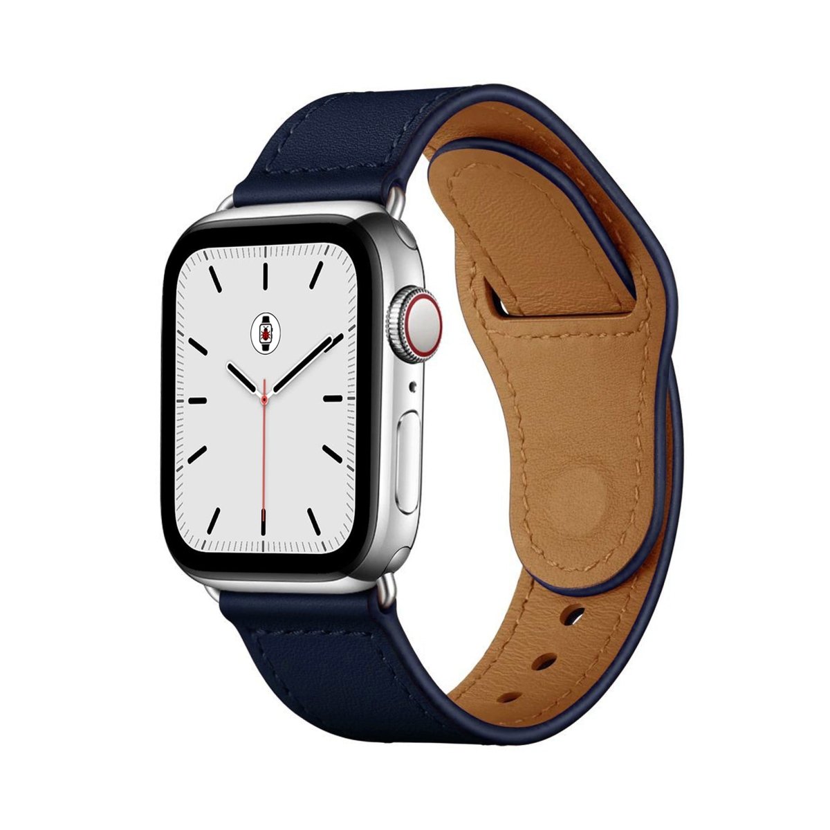 Dark Blue BB Swift Leather Apple Watch Band - BugBands