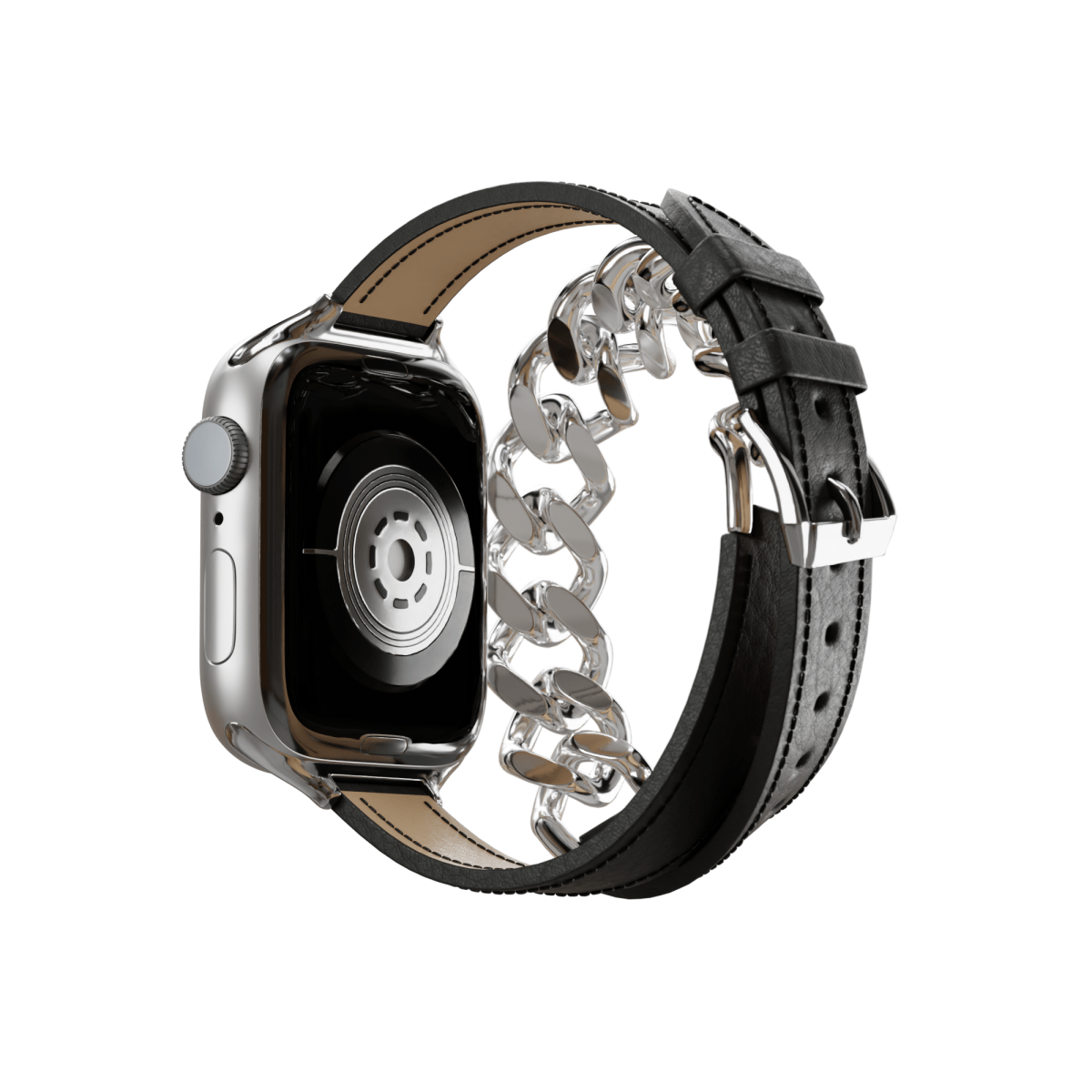 Noir BB Attelage Metal Double Tour Apple Watch Band - BugBands