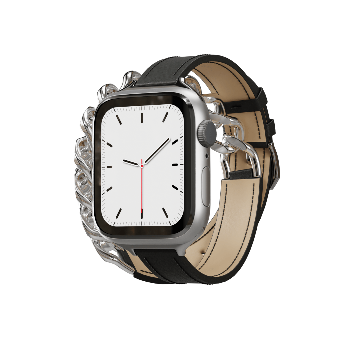 Noir BB Attelage Metal Double Tour Apple Watch Band - BugBands