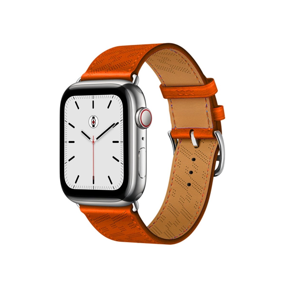 Orange BB H Diagonal Single Tour Apple Watch Band - BugBands