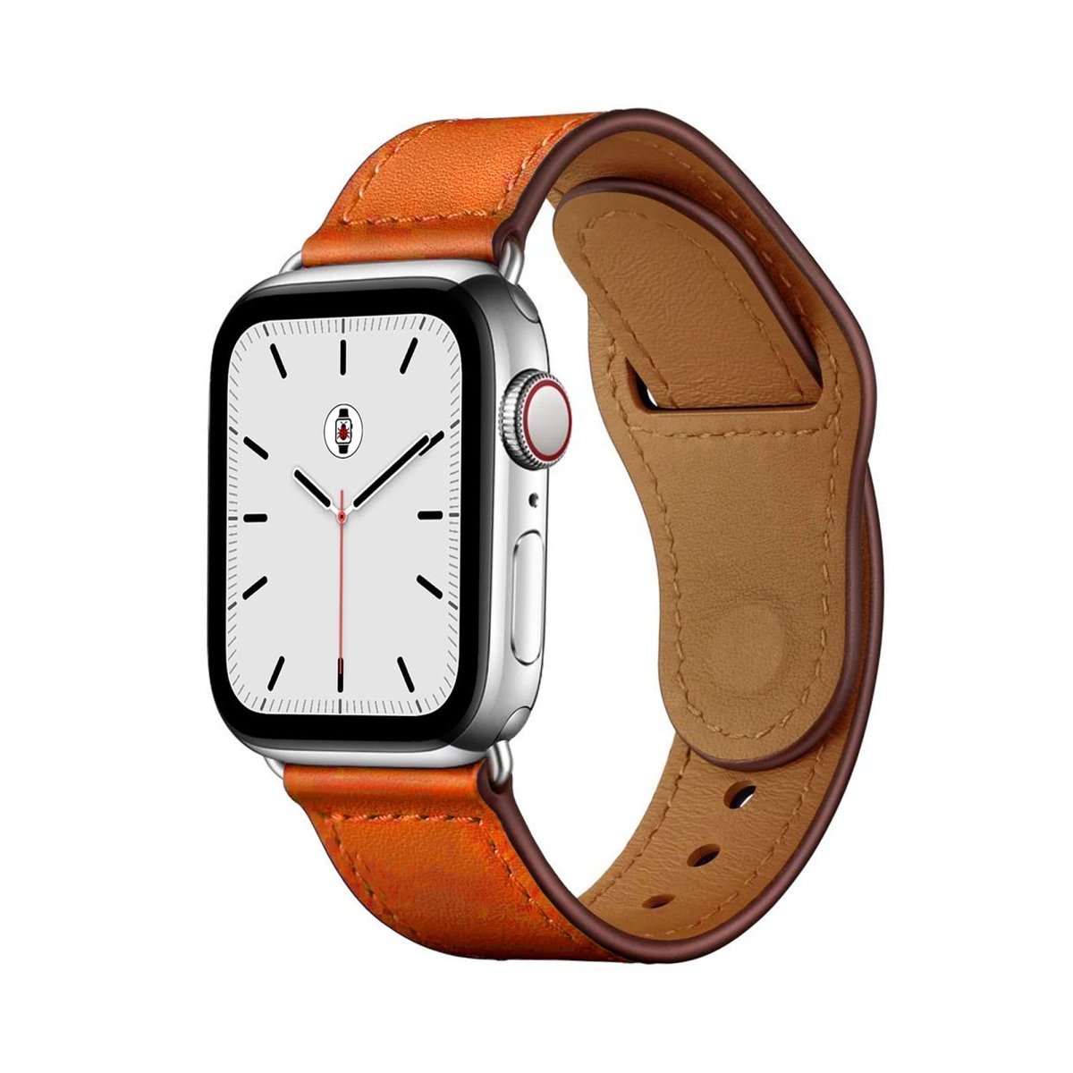 Orange BB Swift Leather Apple Watch Band - BugBands