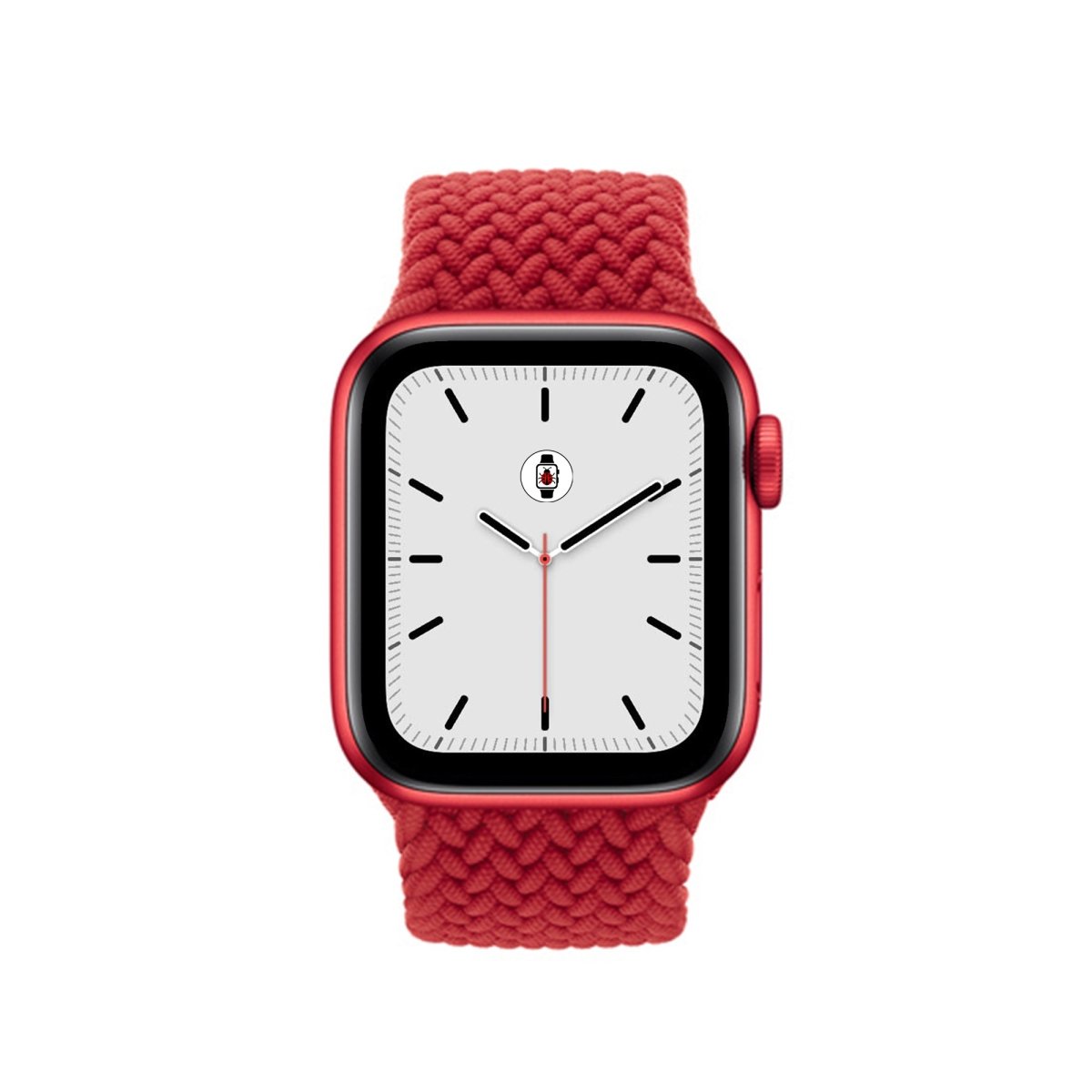 Red BB Braided Solo Loop Apple Watch Band - BugBands