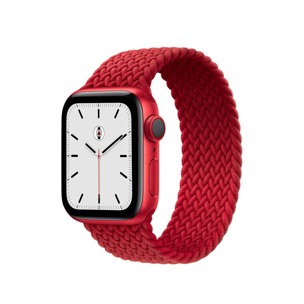 Red BB Braided Solo Loop Apple Watch Band - BugBands
