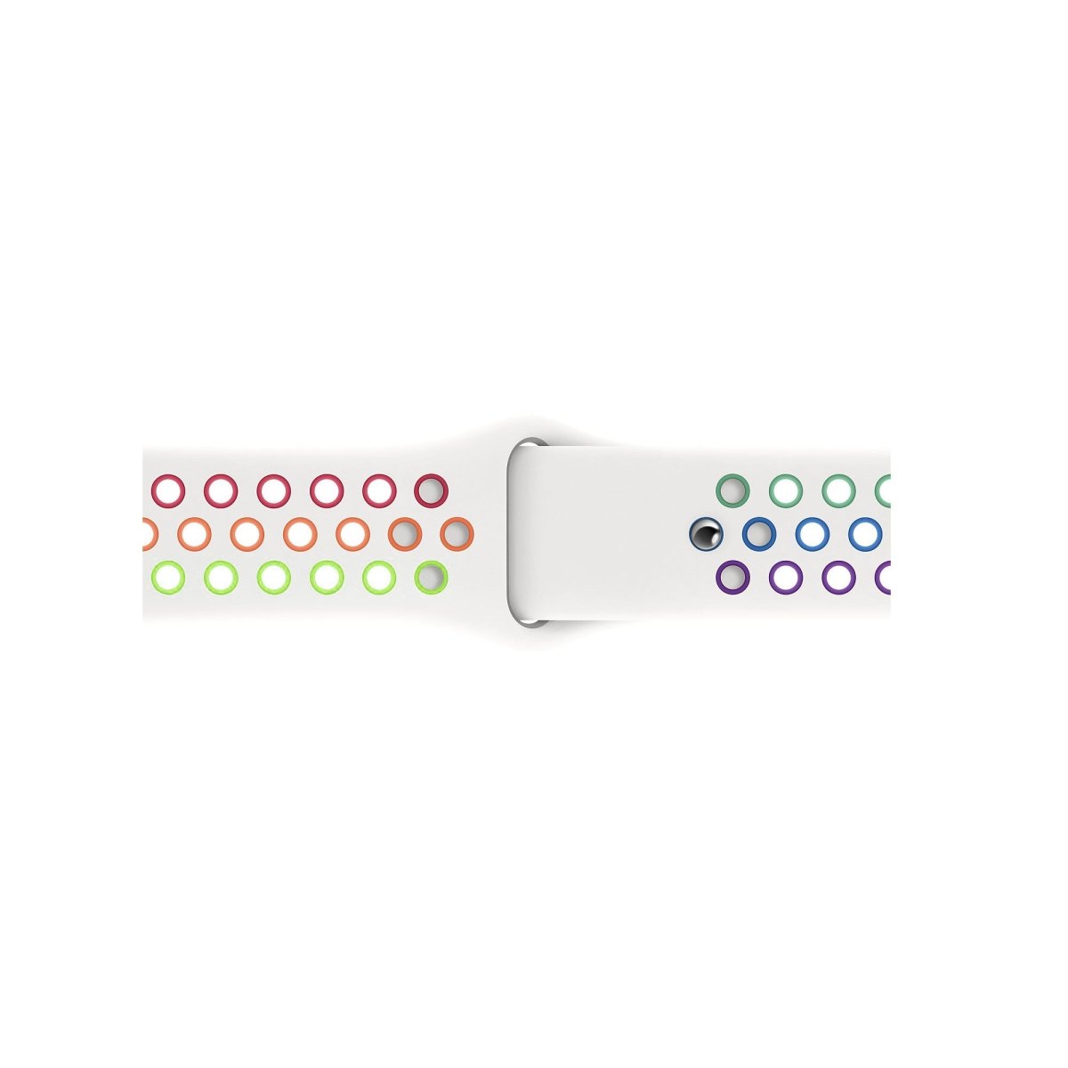 White & Multi - colour BB Sport Fit Apple Watch Band - BugBands