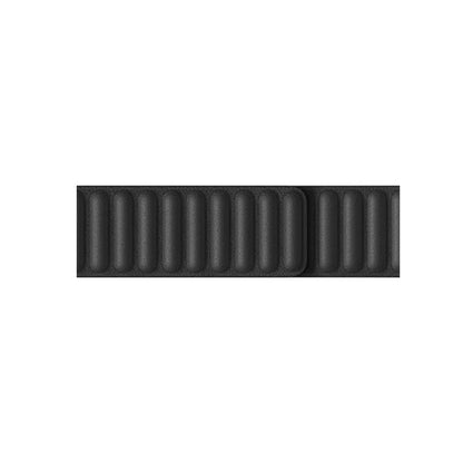 Black BB Leather Link Apple Watch Band - BugBands