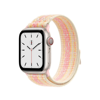 Starlight/Pink BB Nylon Sport Fit Loop Apple Watch Band - BugBands